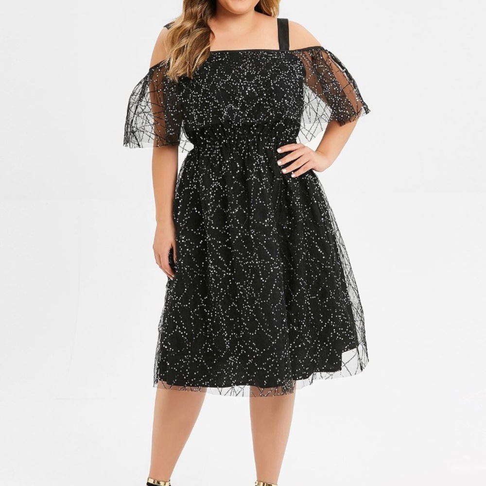 Black Dress with Silver Sparkle